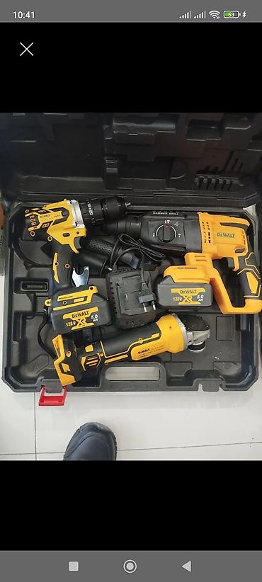 dewalt drel: Dewalt akkumulaytorlu alət dəsti Tərkib: - Zərbəli akkumulaytorlu — 1