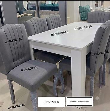 termo xalca: Qonaq otağı üçün, Yeni, Açılmayan, Dördbucaq masa, 6 stul — 6