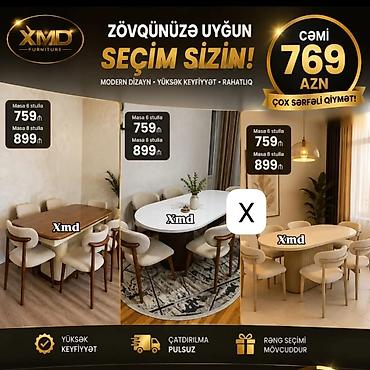 Divan və masa dəstləri: XMD Furniture – yemək masası və yumşaq mebel dəstləri - Modern — 1