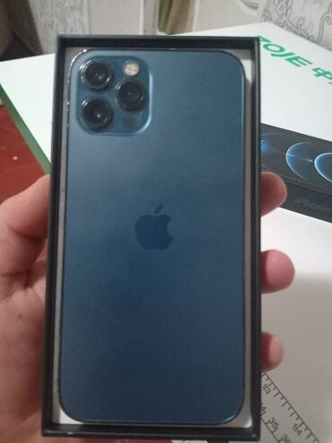 петличные микрофоны: IPhone 12 Pro, 128 ГБ, Көк, Куту