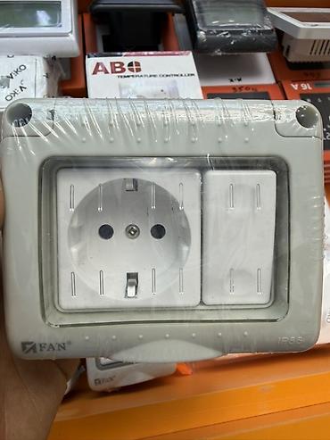 argb controller: Комбинированный блок FAN IP55: наружная розетка с заземлением + — 1