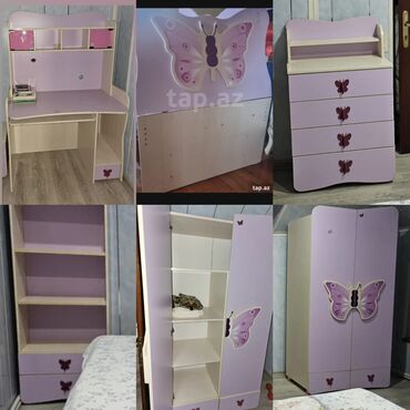 мебель для кухни бу: Yataq desti genc otaği. Dolab yazi masasi kitab refi. Pastel ucun
