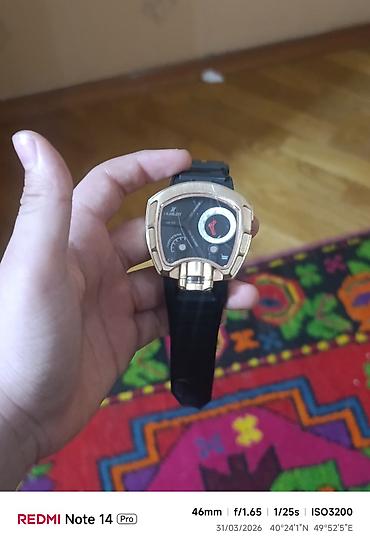 kol saati: Hublot tərzində unikal dizaynlı qol saatı işləmir - Korpus: qızılı — 4