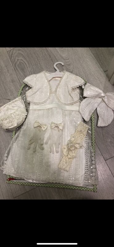 белый сарафан: Детское платье, цвет - Белый, Новый