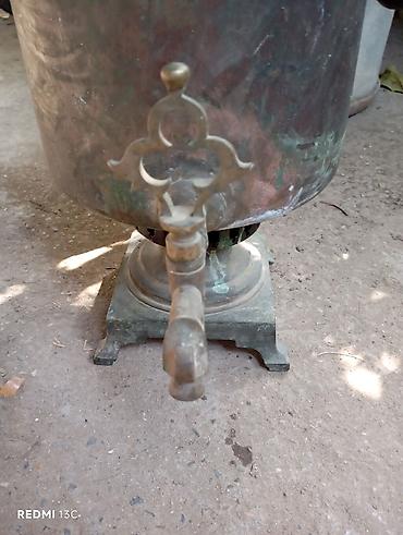 elektrik samavar: Qədim samovar, 1890 il, Mis, Vəziyyəti: Yaxşı — 7