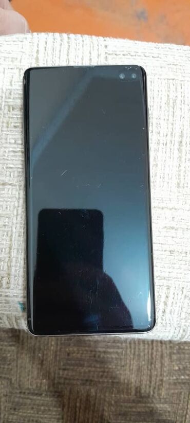 samsung galaxy s10 plus цена: Samsung Galaxy S10 Plus, Колдонулган, 128 ГБ, түсү - Кара, 2 SIM