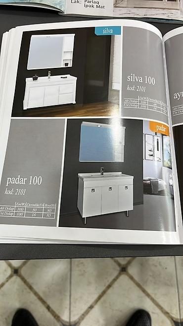 hamam skafi: Banyo mebel dəstləri – 100 sm modellər 1) Apel 100 (kod: 3190) - Alt — 4