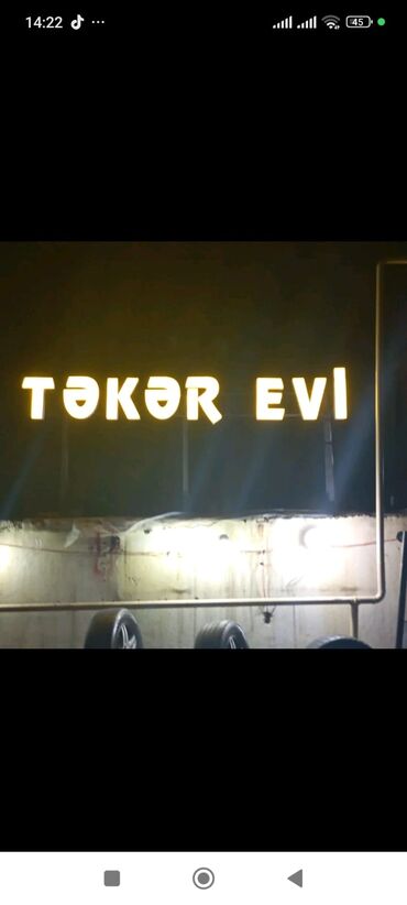 Reklam lövhələri: Təkər evi reklam işıqları təcili satılır cüzi endirim olacaq