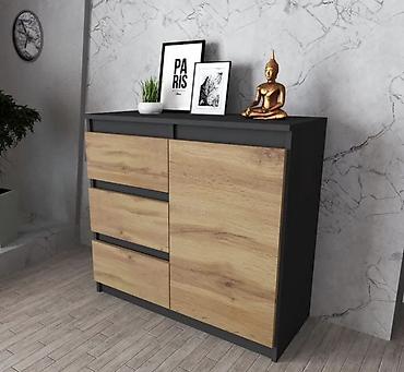 star mebel: Mebel: Komod / Konsol şkaf Təsvir: - Modern dizayn: qara korpus + — 1