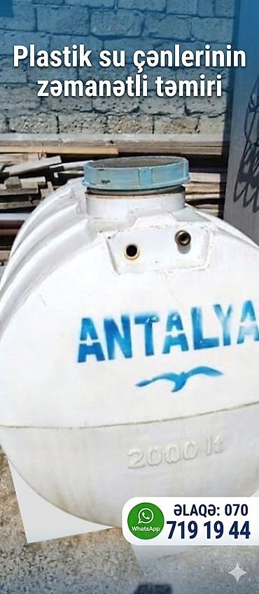 su sizma xidməti: Xidmət: Su baklarının və plastik su çənlərinin peşəkar təmiri Təsvir — 3