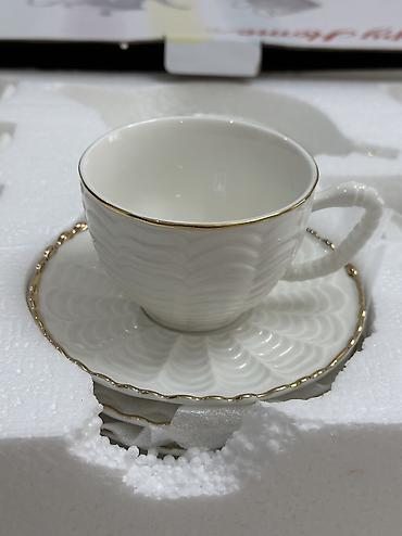 cay desdi: Çay dəsti, rəng - Ağ, Farfor — 5