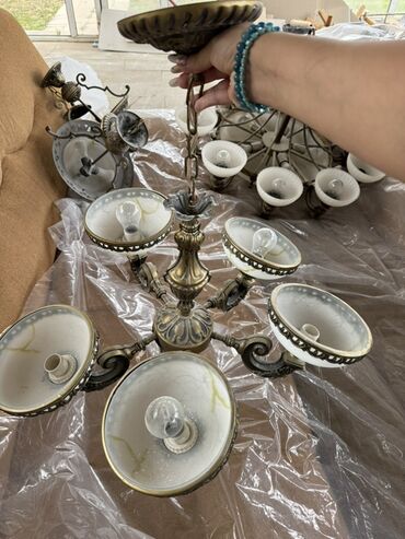 alca tursusu: Çılçıraq, 5 lampa, Metal