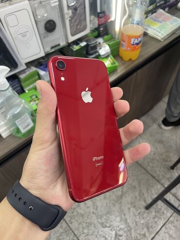 ihone xr: IPhone Xr, Б/у, 128 ГБ, Красный, Защитное стекло, Чехол, 79 %