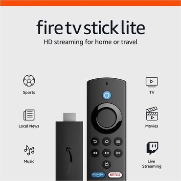 Digər TV və video məhsullar: Fire TV Stick HD Lite Tüner. Brend: FireTV (Amazon). Alexa 2-ci