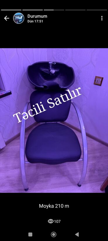 Salon, tibbi mebel dəsti: Vizaj masası: İşıqlı güzgüsü olan, çoxsaylı çekmecelerle təchiz