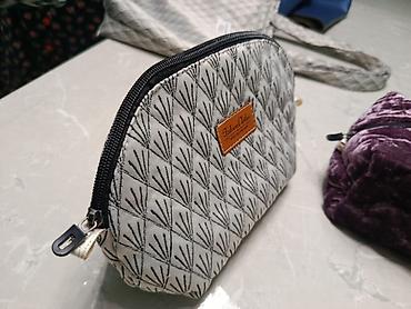 трико шым: Набор текстильных аксессуаров ручной работы: 1) Косметичка серо-белая — 2