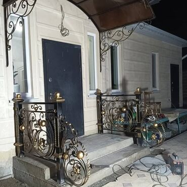 Готовые перила: Готовые перила, Материал: Кованное железо, Для лестницы, Новый — 12