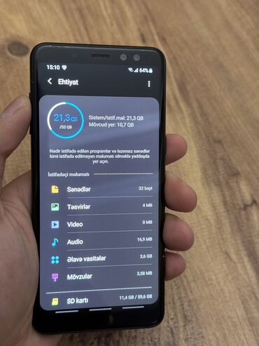 Samsung: Samsung Galaxy A8 2018, 32 GB, rəng - Qara, İki sim kartlı, Barmaq izi, Face ID — 5
