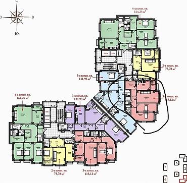комнаты бишкек: Строится, Элитка, 3 комнаты, 113 м² — 2