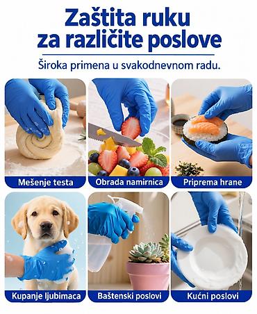 linx sensor cena: Jednokratne nitrilne rukavice za kuhinju, čišćenje i svakodnevne — 3