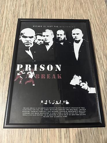 oğlan şekilleri: Məşhur "Prison Break" serialının çərçivəli posteri / tablosu satılır — 1