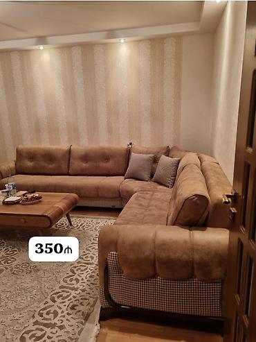 Divan satılır – 350₼ - Künc (L-şəkilli) divan, yumşaq süet-örtüklü lalafo.az -da Divan satılır – 350₼ - Künc (L-şəkilli) divan, yumşaq süet-örtüklü