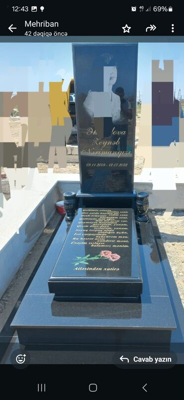 Başqa xidmətlər: Salam. Hərbi rzövqə uyğun mərmər qranitdən işləmələrin sifarişi — 26