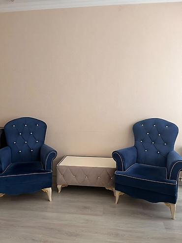 sutullar: Məhsul: 2 ədəd salon kreslosu və oturacaq/çay masası - Rəng: tünd — 1