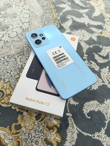 тел редми: Xiaomi, Redmi Note 12, Б/у, 128 ГБ, цвет - Голубой, 2 SIM