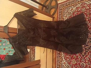 bas ortusu: Zərif qara ziyafət/şam paltarı - Stil: qısa (dizə yaxın), A-kəsim — 1
