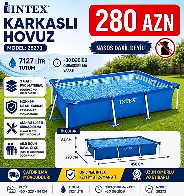 Hovuzlar: Yeni Şişmə hovuz Intex, 4.1 - 5 m, 3501 - 4000 l — 2