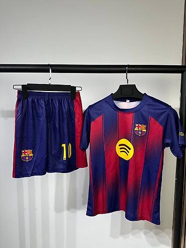 messi: Детская футбольная форма в стиле FC Barcelona с номером 10 и фамилией — 1