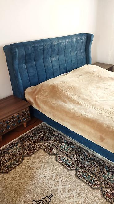 ag mebel destleri: Yataq otağı dəsti - Yataq: 180 x 200 sm ölçülü, yumşaq parça (mavi — 1