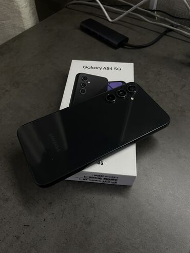 купить пс5 бу: Samsung Galaxy A54 5G, Колдонулган, 256 ГБ, түсү - Кара, 2 SIM