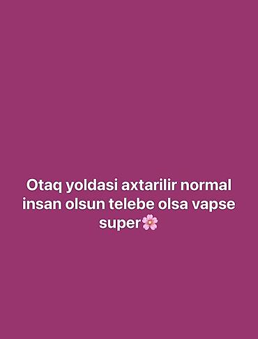 аренда комнаты: Unvan xirdalandi. Wp yazin etrafli melumat verim. Otaq yoldaşı — 1