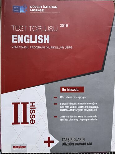ipg ingilis dili: Сборник тестов по английскому 2019 года test toplusu ingilis dilinden