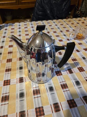 dem çayniki: Rəng - Gümüşü, Dəm caydanı, Paslanmayan polad, 1,5 bucket volume l, SSRİ