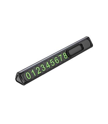 black: Номерки для Авто HOCO FC3 Ronny can hidden parking sign black metal — 1