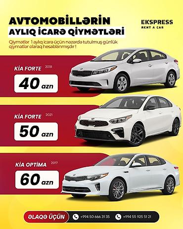 Aylıq, Kia, Depozitsiz lalafo.az -da Aylıq, Kia, Depozitsiz