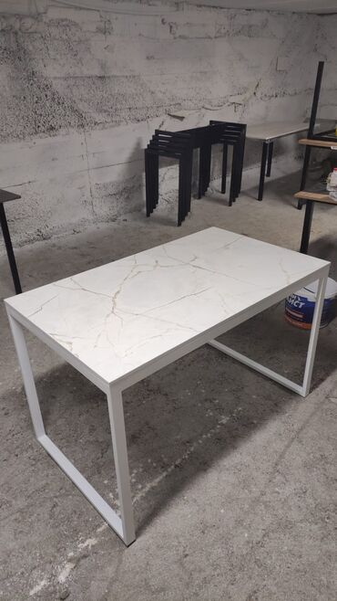 метал стол: Офисный Стол, цвет - Белый, Новый