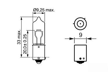 Sijalice: BOSCH Trucklight H21W halogena sijalica – 24V 21W (tip 433E), grlo — 1