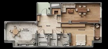 коктал: 2 комнаты, 92 м², Кок-Жар ж/м Элитка, 8 этаж, ПСО (под самоотделку) — 3