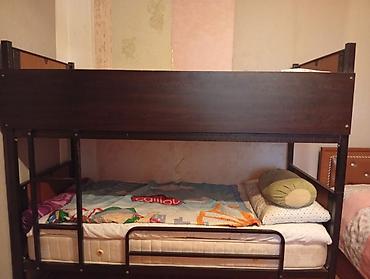 matras demiri: İki mərtəbəli çarpayı - Korpus: metal karkas, tünd ağac rəngli — 1