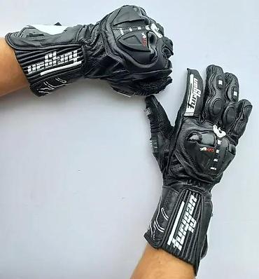 alligator rs 62: Sportske moto rukavice – duge manžetne, crna boja sa belim detaljima — 9