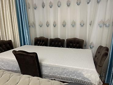 Qonaq otağı üçün, İşlənmiş, Dördbucaq masa, 6 stul