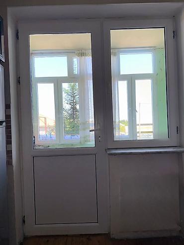 PVC balkon qapısı və pəncərə bloku - Material: ağ PVC profil - Qapı