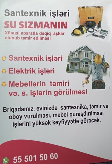 santexnik is elanlari: Artıq evinizdə baş vermiş su sızmalarının hardan baş verdiyini tapmaq