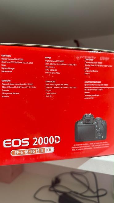 iphone 16e qiymet: Canon EOS 2000D – EF‑S 18–55mm IS II Kit Paket məzmunu: - Rəqəmsal — 1
