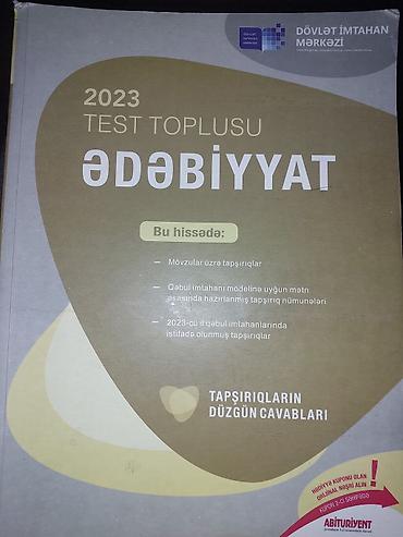 Testlər: Məhsul: “Ədəbiyyat – 2023 Test Toplusu” (DİM) Xüsusiyyətlər: - Dövlət — 1