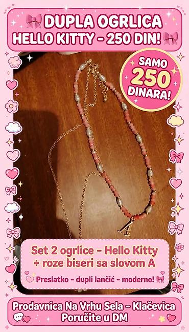 sandala papuca: Dupla ogrlica – Hello Kitty set - Set od 2 ogrlice - Gornji lančić — 1